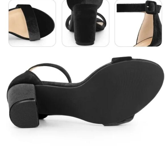 BRAND NEW YOKI BLOCK HEELED WOMEN'S OPEN TOE FAUX SUEDE SANDAL - Picture 13 of 16